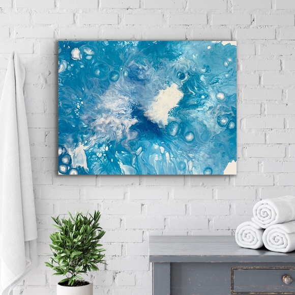 Painting - Fluid Art Original 16x20 - “Peaceful Waters”